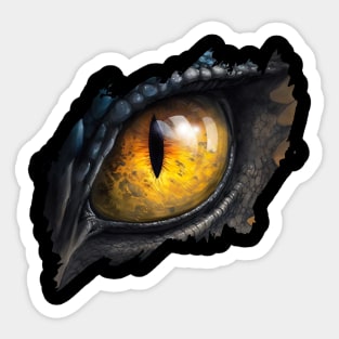 Fantasy Black Dragon Eye "The Golden Eye" Sticker